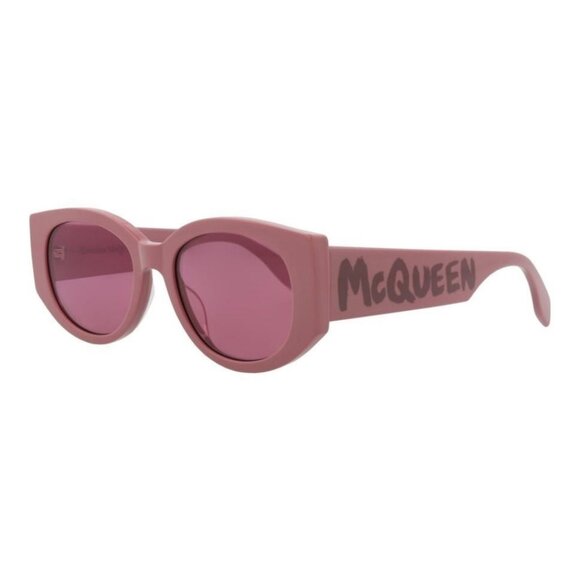 Alexander McQueen Womens Round/Oval Pink Pink Violet Fashion Designer Eyewear - Picture 1 of 4